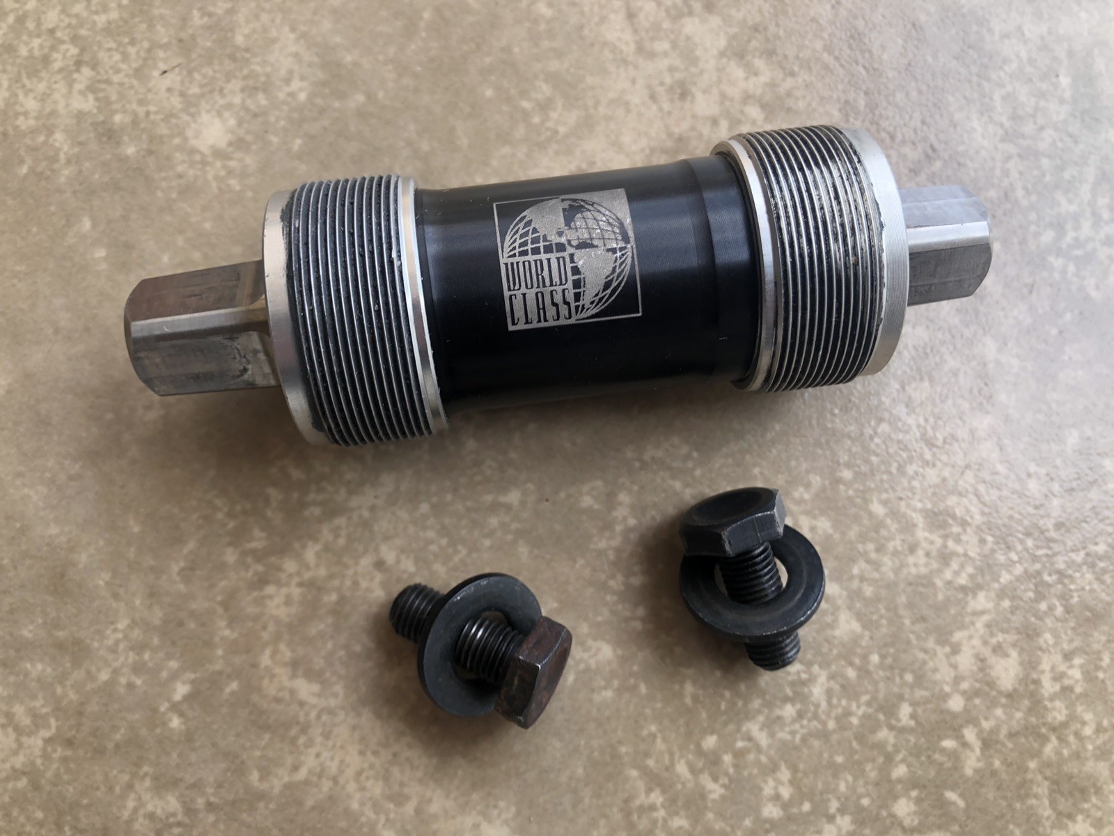 World Class Ti Bottom Bracket, 68 x 103 mm, Square Taper Titanium Great Shape