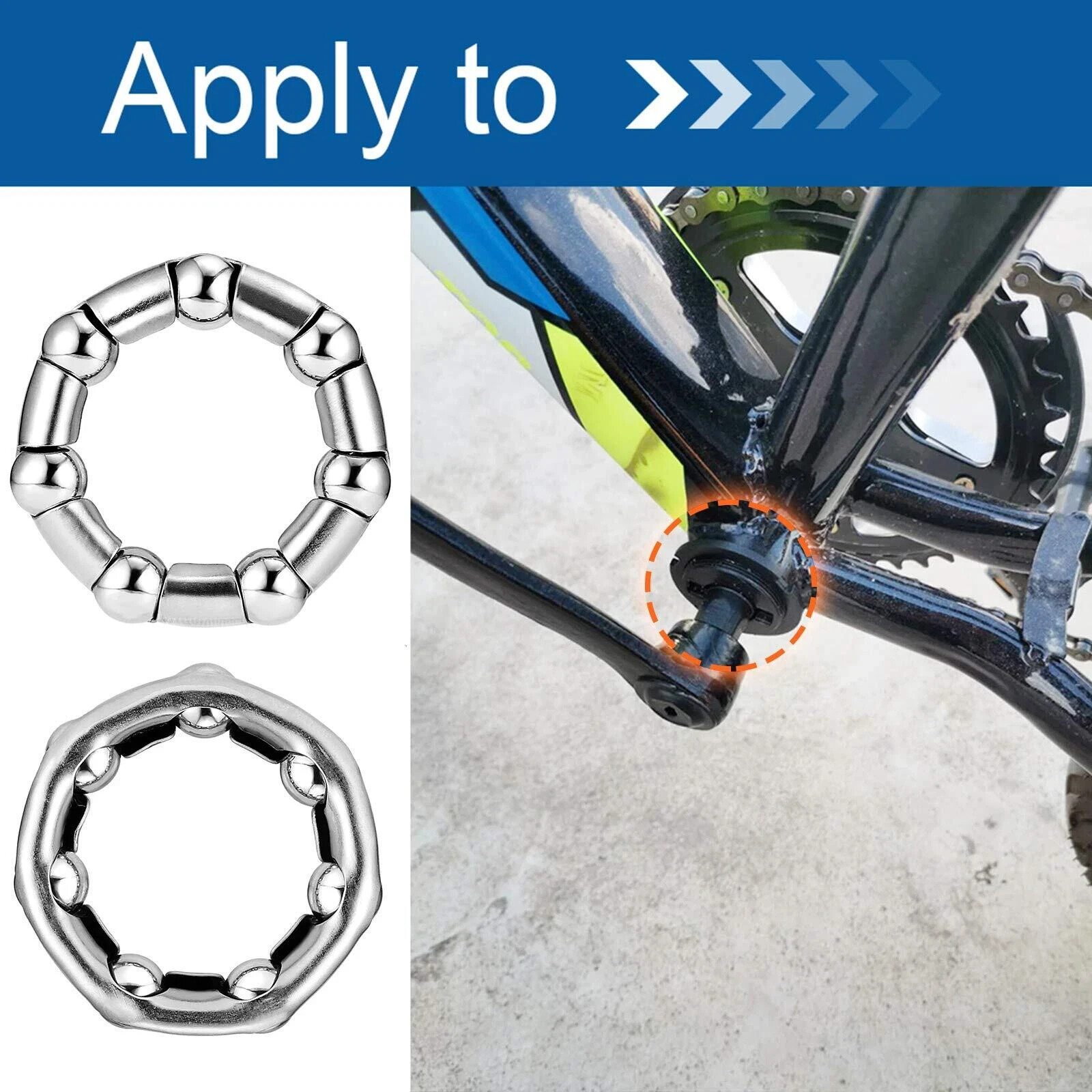 8 Pack (8 indv. pcs) Bicycle-Crank-Bearings, 5/16″ x 7-Balls Bike Crank Bearing