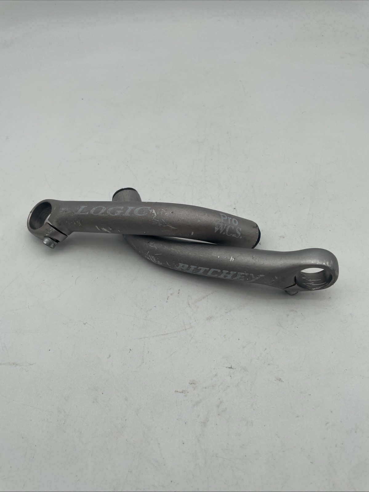 90s Era Ritchey Logic Expert Bar Ends Forged Alloy Clamp Long Bend Silver