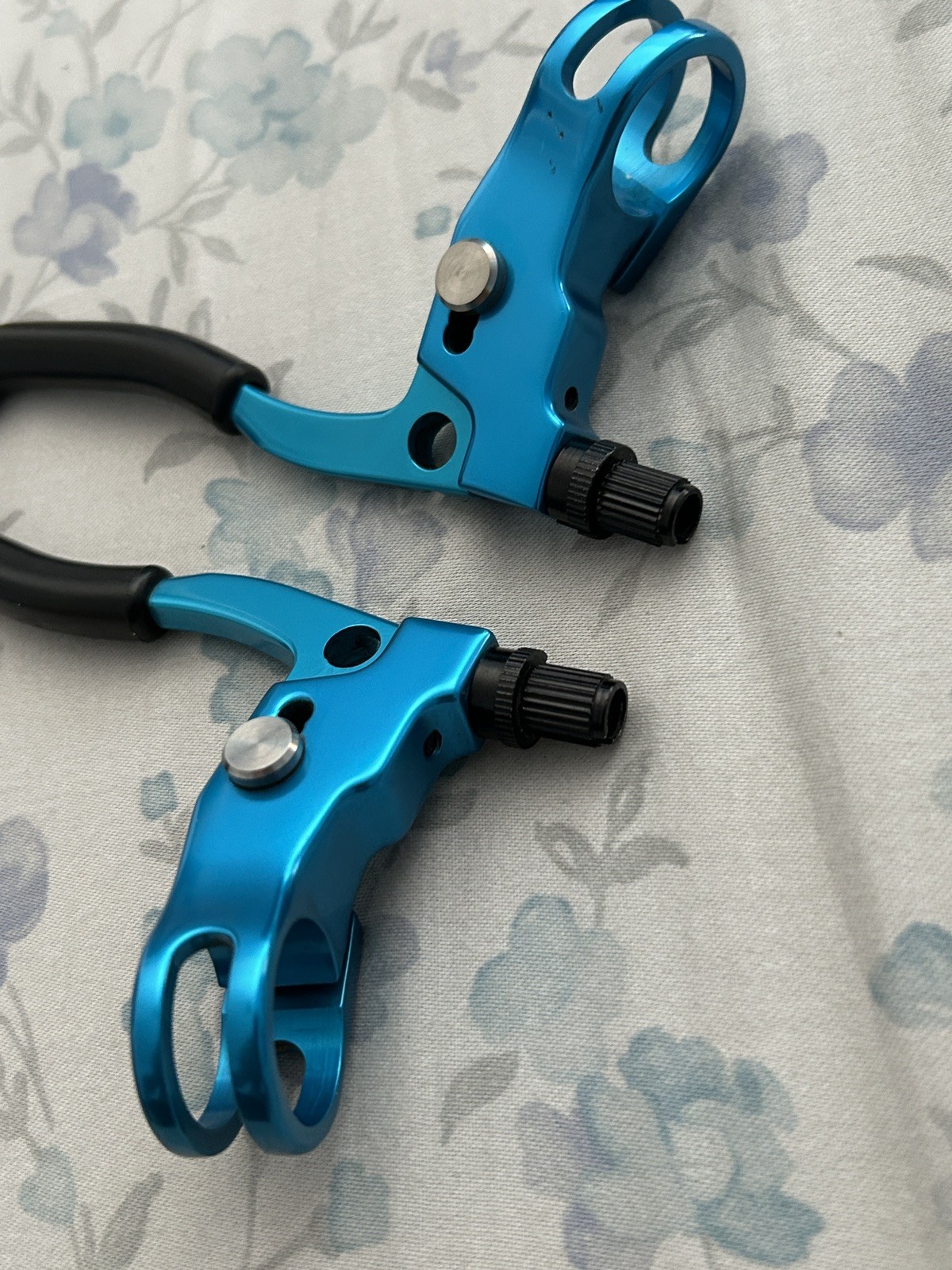 Grafton Re-Entry Canti Brake Levers Turquoise Blue Vintage 90s MTB CNC USA Kooka