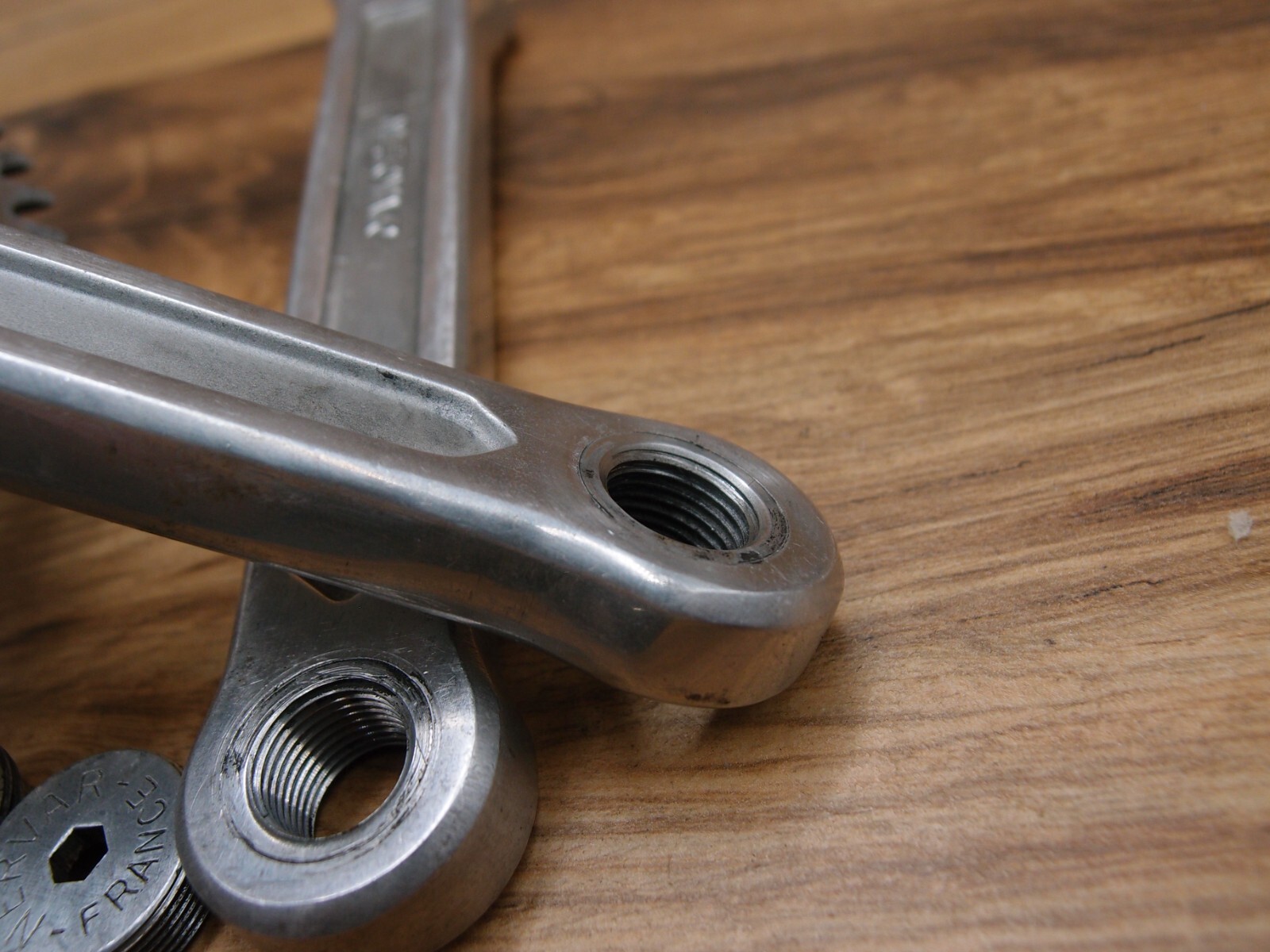1970s NERVAR double crankset for road bike made in France 52/47 T 170 mm