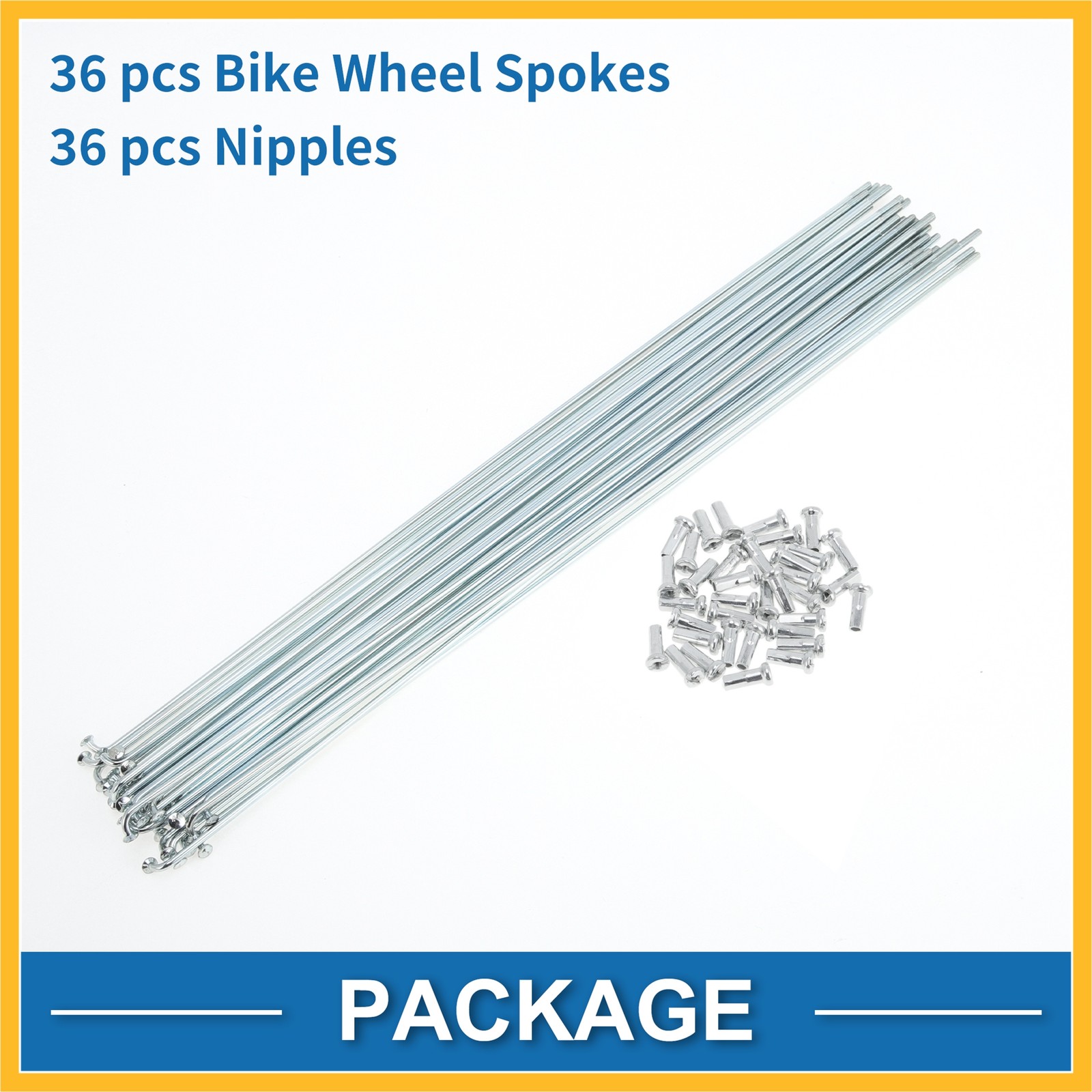 36 Set 14G Bicycle Spokes 285mm Bike Wheel Spokes Galvanized autobon Steel