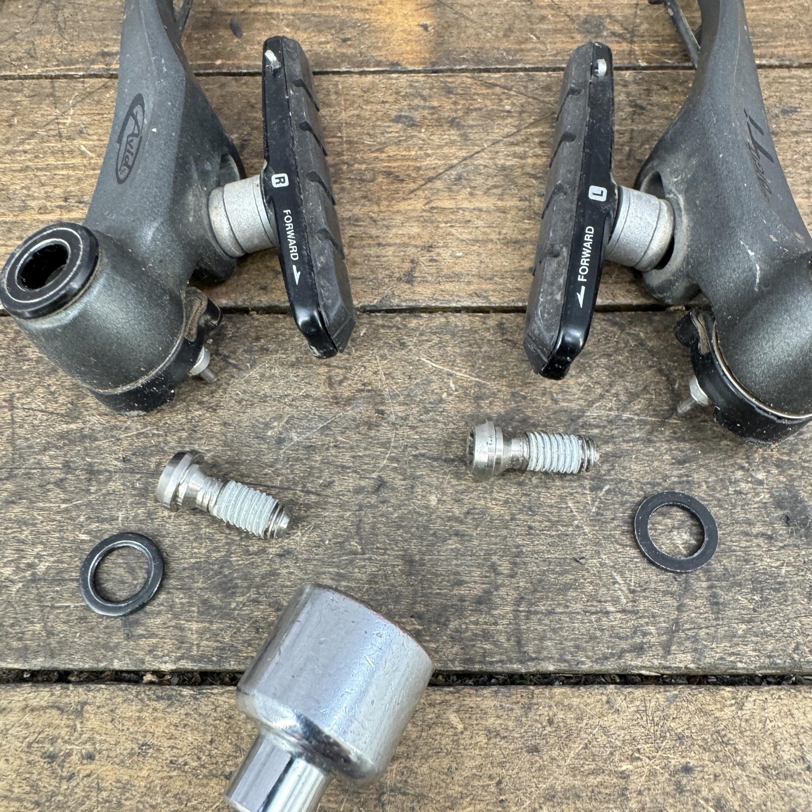 Vintage Avid Single Digit Ti V-Brake Caliper Gray F/R MTB Bike Linear Pull