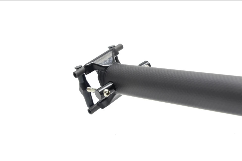 Folding Bicycle Seat Post 0 Degree 3K Matte Gloss Carbon Fiber Bike Seatpost