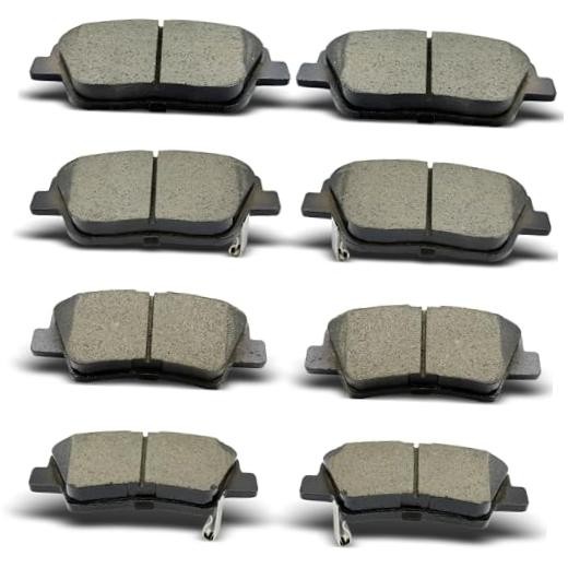 Front Rear Ceramic Brake Pads 8 Pieces Set fit for 2011-2015 Hyundai