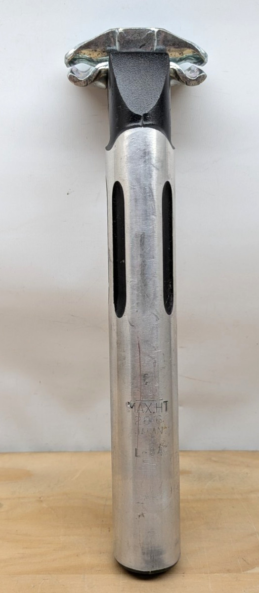 Vintage SR Laprade black/silver fluted 26.6 200 mm L-84 seatpost