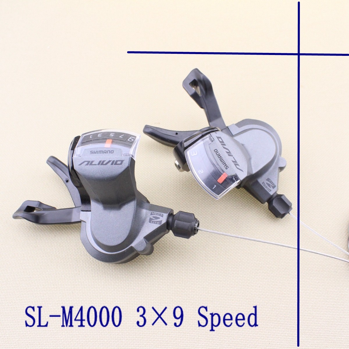 Shimano Alivio M4000 Shifter Lever Set SL-M4000 Rapidfire MTB Trigger 3×9 Speed