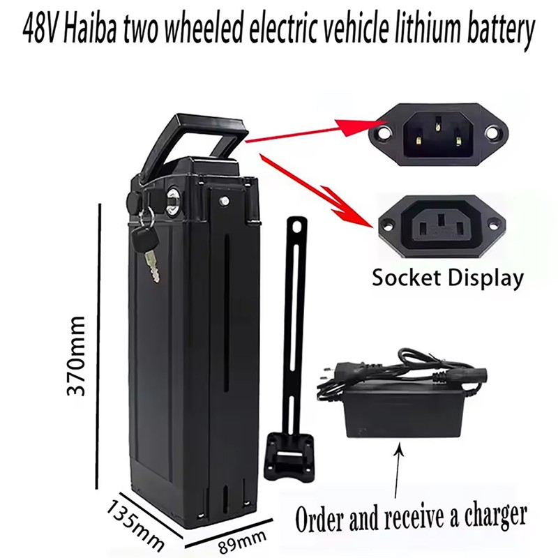 48V 15Ah Rear Rack Li-Ion Lithium Battery for 48V Electric Bike