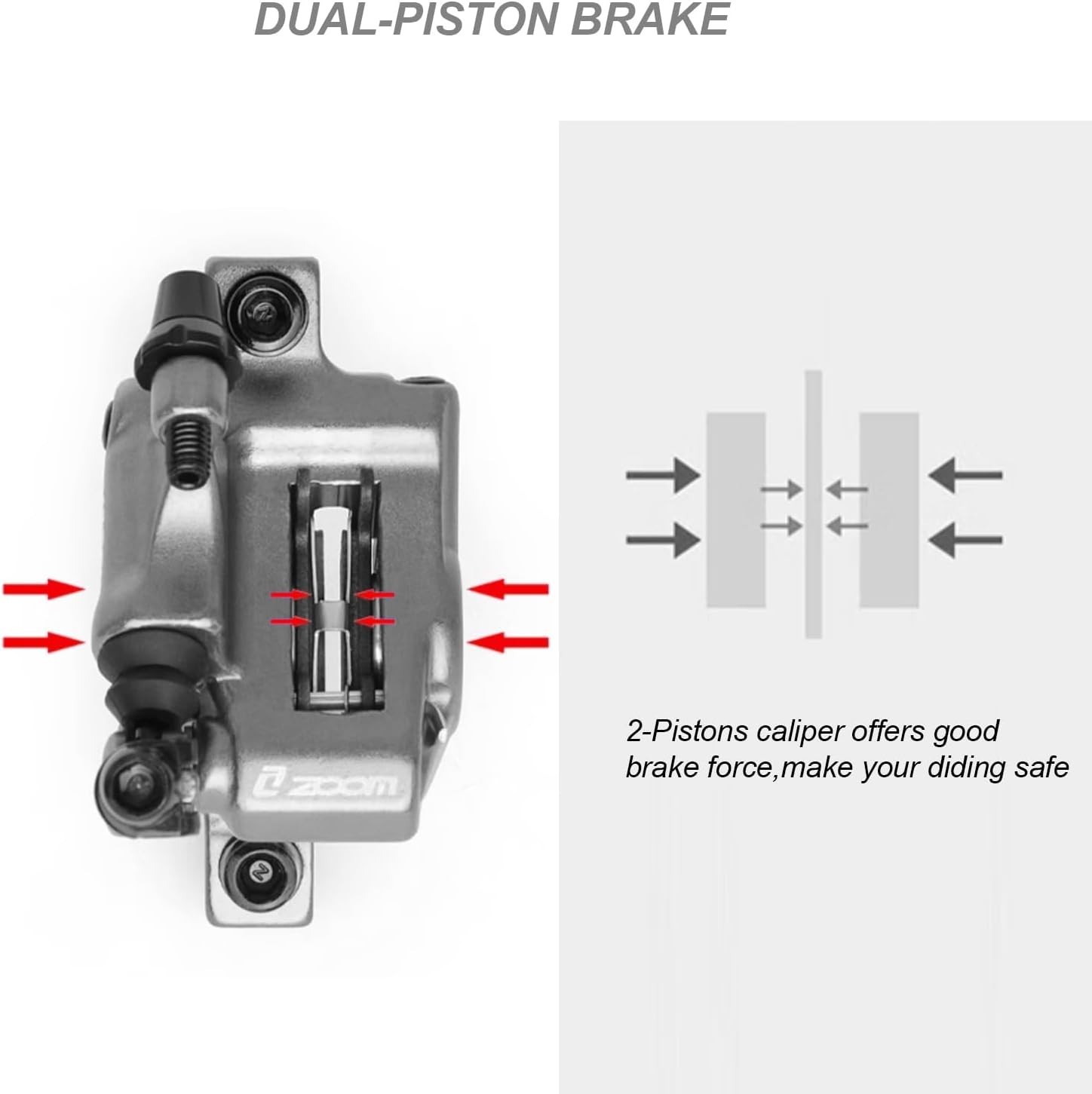 Cable-Actuated Hydraulic Disc Brake Caliper – Lightweight & Responsive Design