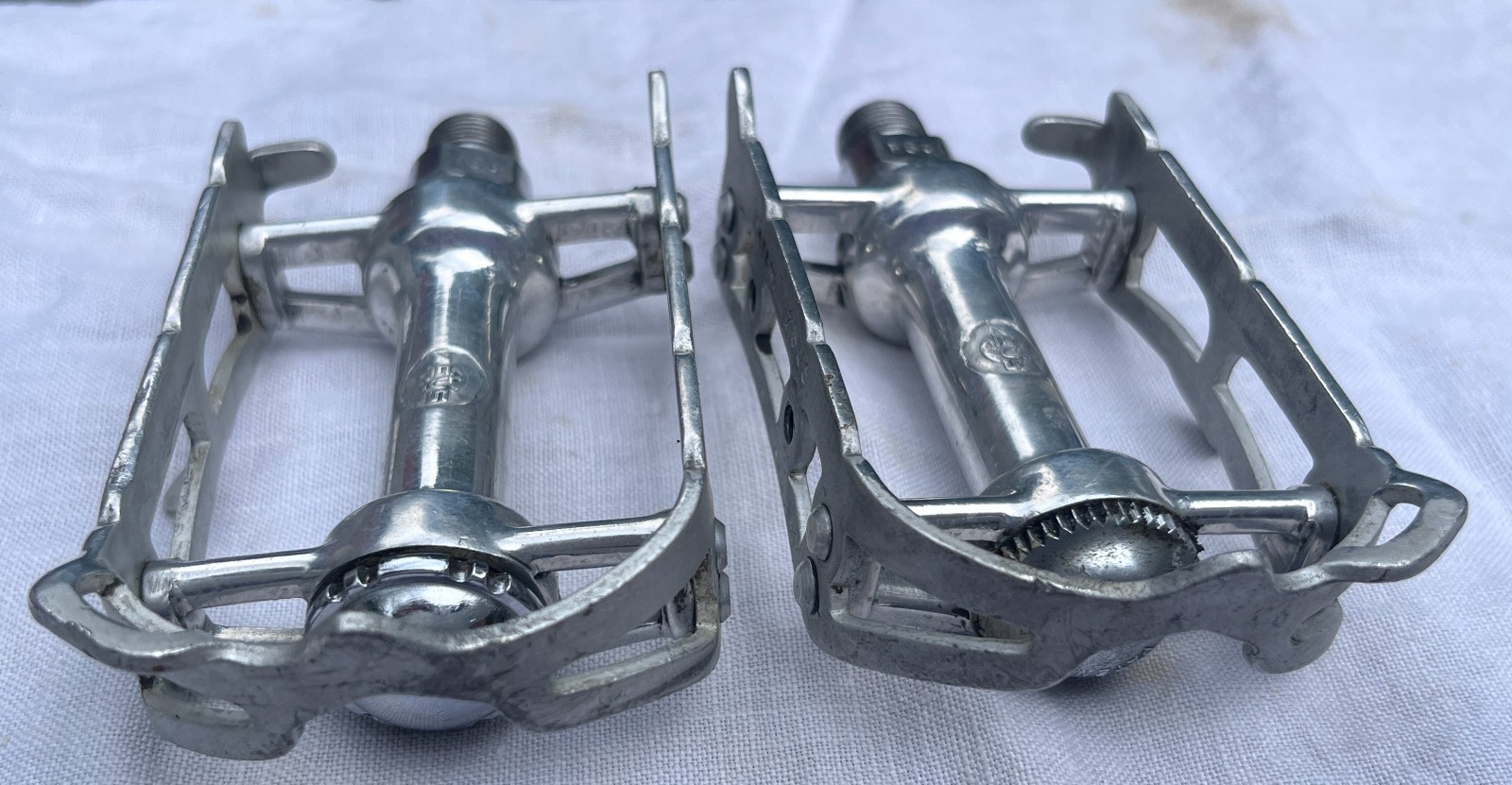 Zeus Gran Sport quill road pedals 9/16″ silver alloy vintage retro l’eroica bike