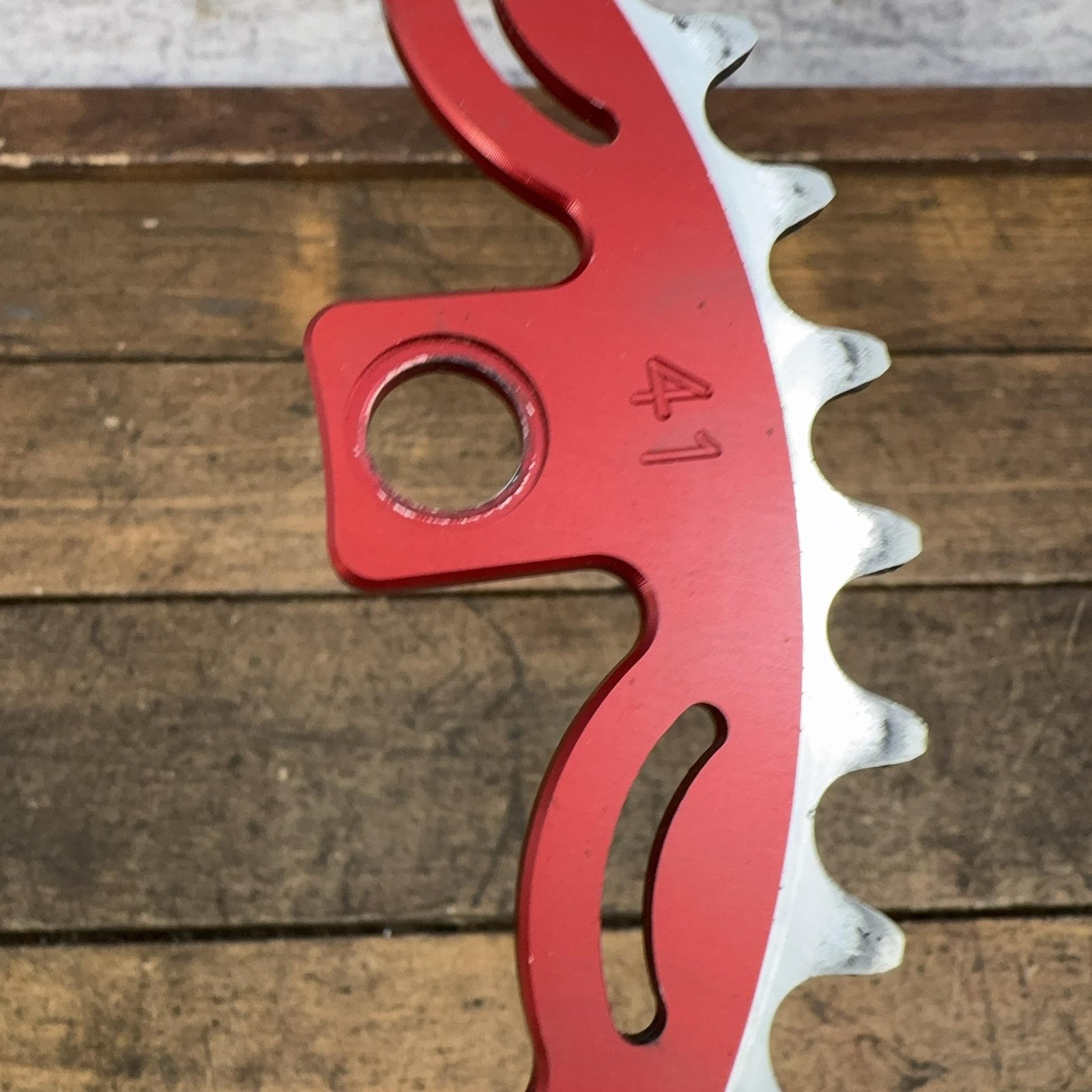 Vintage SNAP BMX 41T Chainring 110 BCD 5-Arm Red Aluminum Bike 41 Tooth