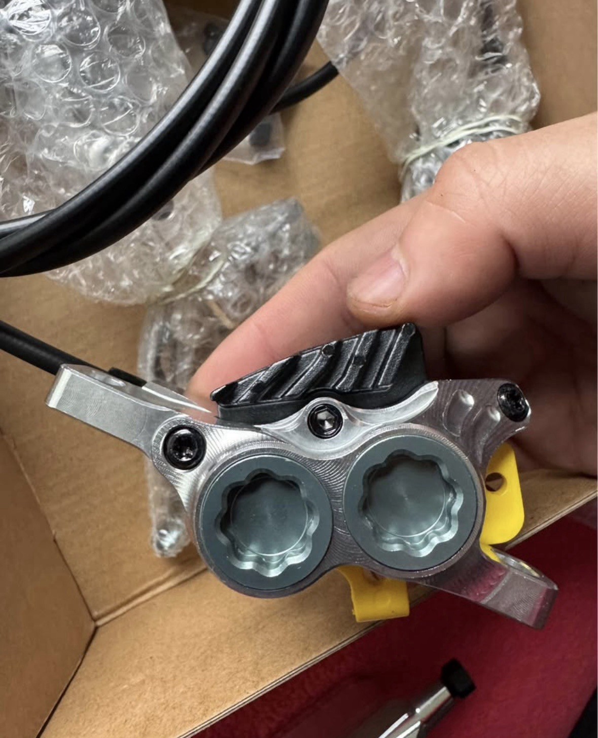 Zrace Ultralight 4 Piston MTB Brakeset Hydraulic Brakes MTB Trail E-Bike 478g