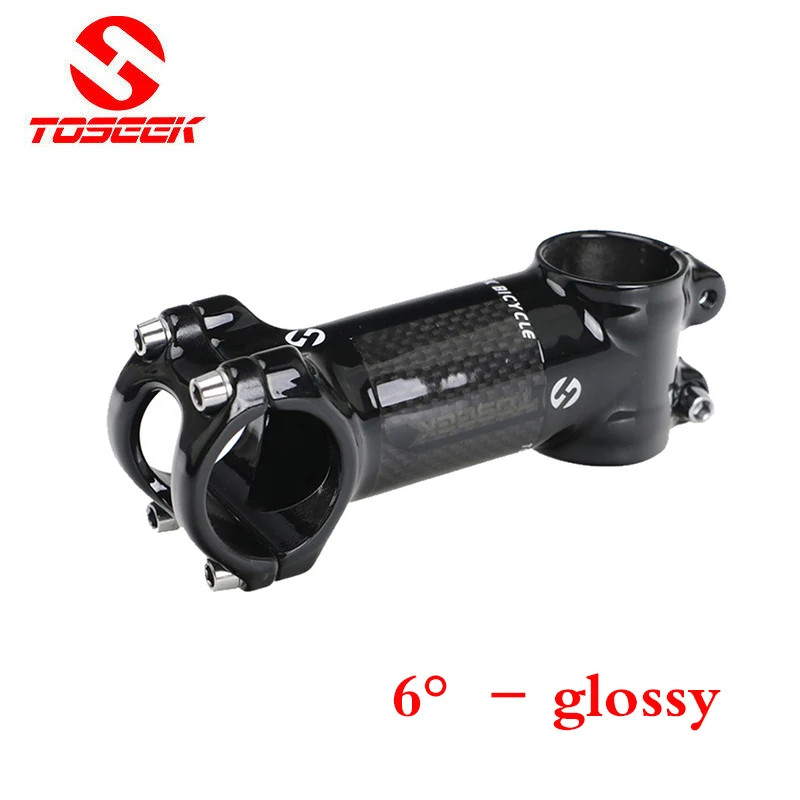 Toseek Ultralight Bicycle Stem 6/10/17/25/35 Degree Carbon Alloy Bike Stem 60/70