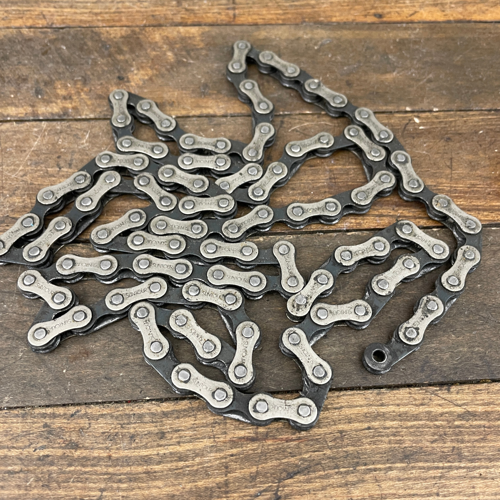 Vintage Suntour Chain 104 Links Silver Road Mountain Bike 90s 80s Eroica Race