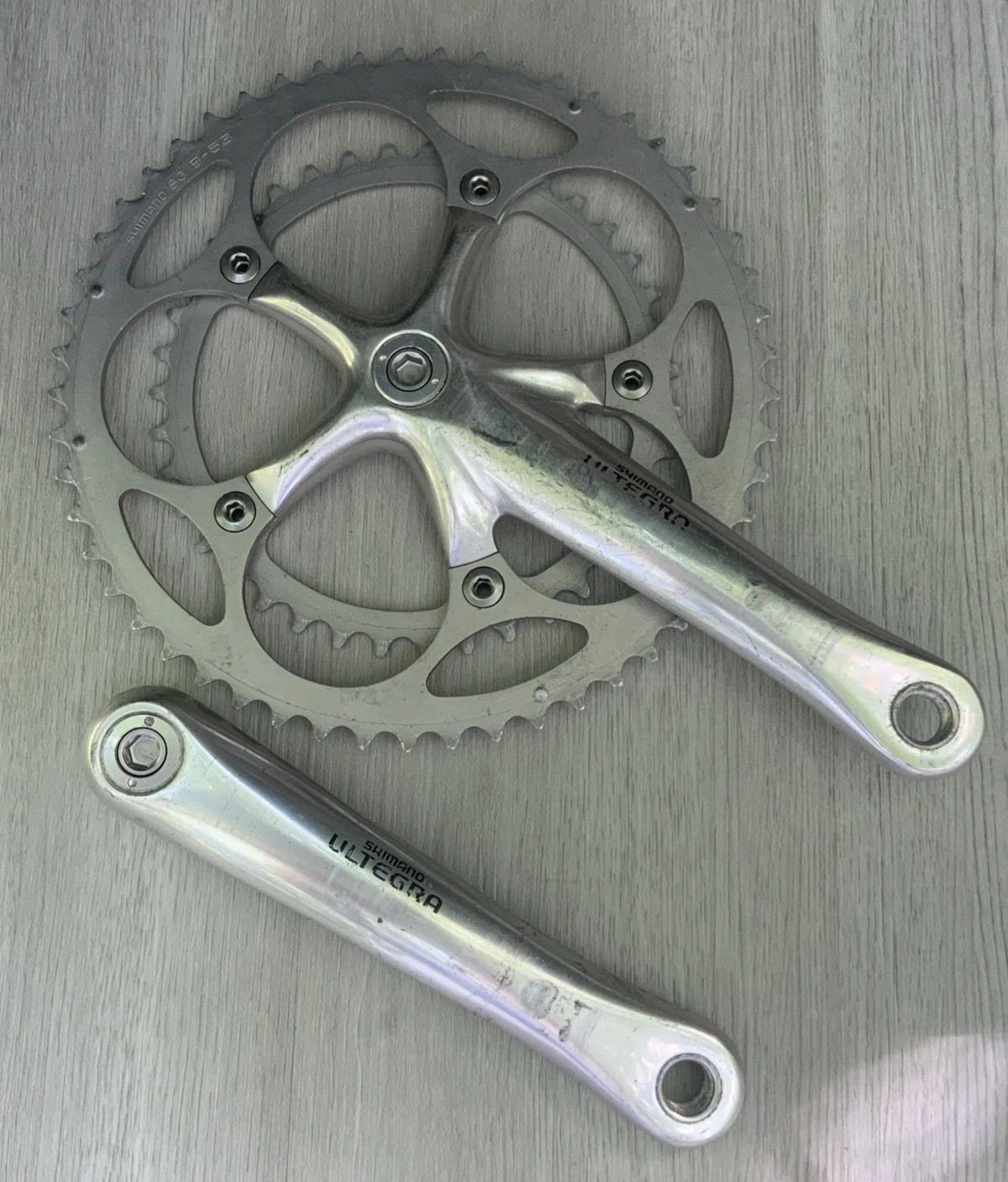 SHIMANO ULTEGRA CRANKSET DOUBLE 6500 53-39 TOOTH 172.5 MM ARMS