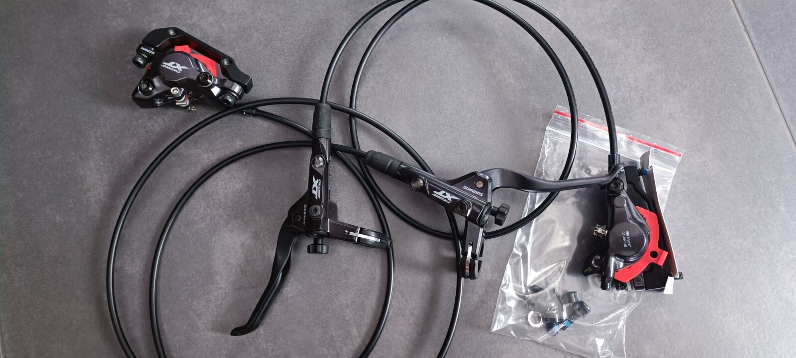 Shimano disc brake set XT hydraulic front and rear BL-T8100 BR-M8100 900 1500mm