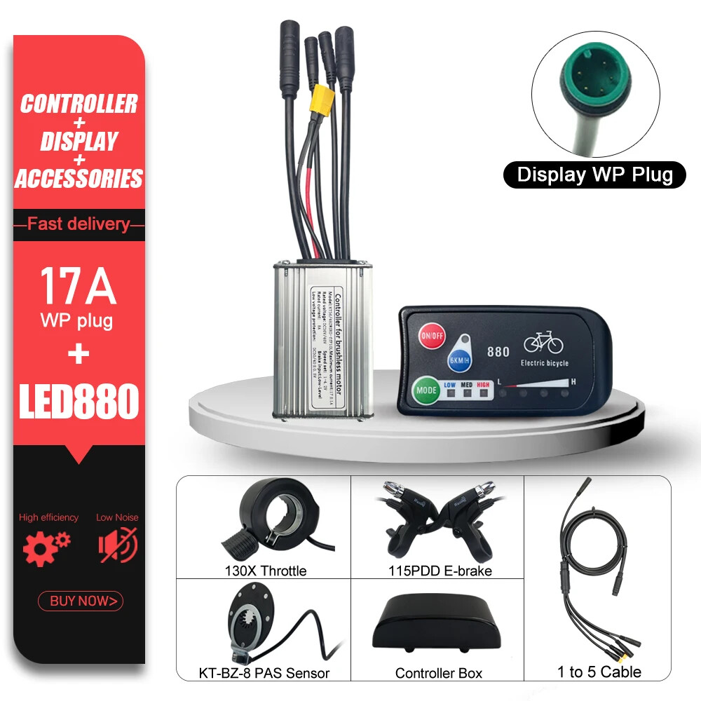 E-bike Sine Wave KT Controller 36V 48V 15A/17A/22A/25A/30A with LCD LED Display