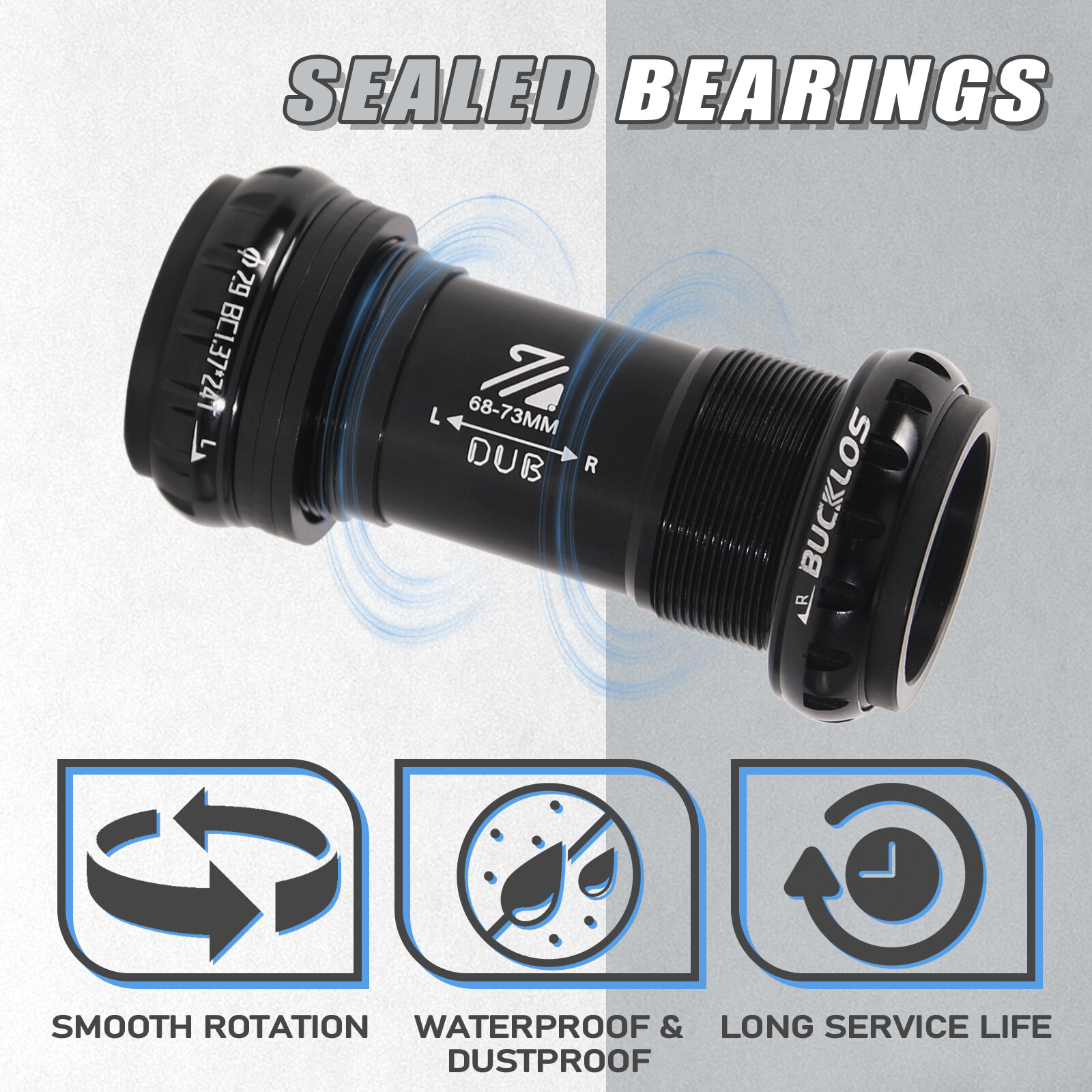 BUCKLOS Mountain Road Bike Bottom Bracket 29mm BB68/73mm BAS Hollow DUB for SRAM