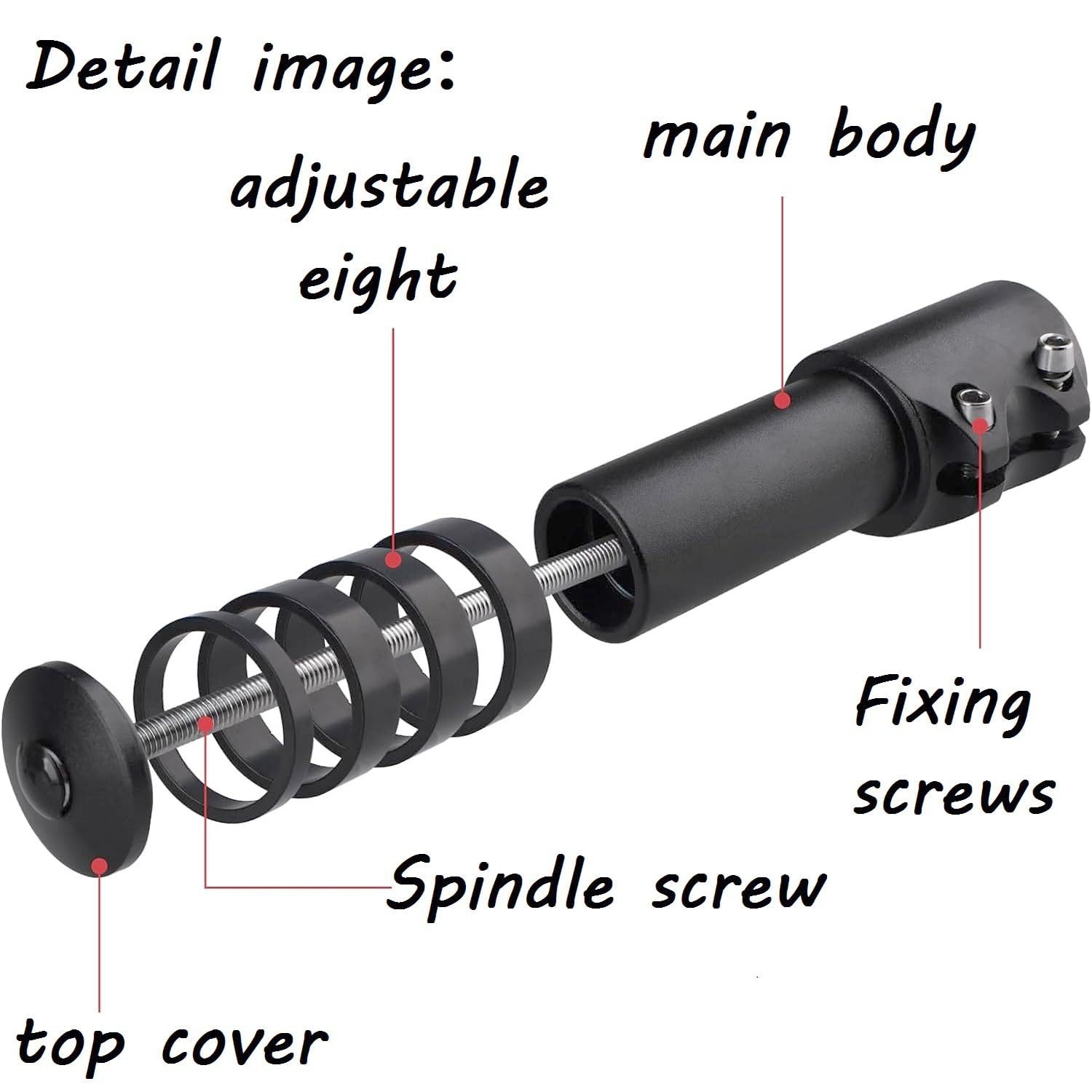 Bike Handlebar Riser Bicycle Fork Stem Raiser Extender Head Up Raiser Aluminu…