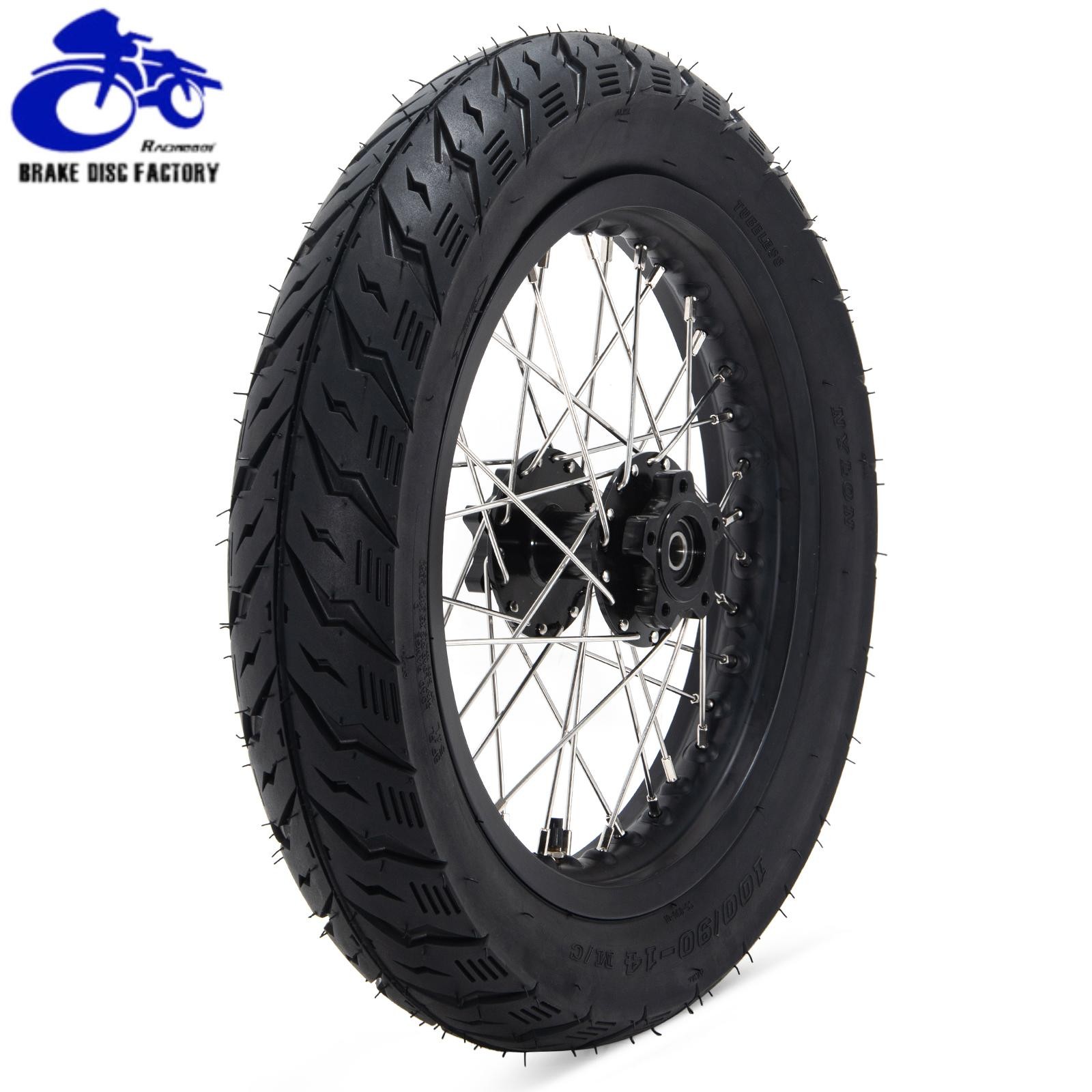 14″x2.15″ Spoke Wheels Rims CNC Hubs + Tire For Talaria Sting & XXX X3 Dirt Bike