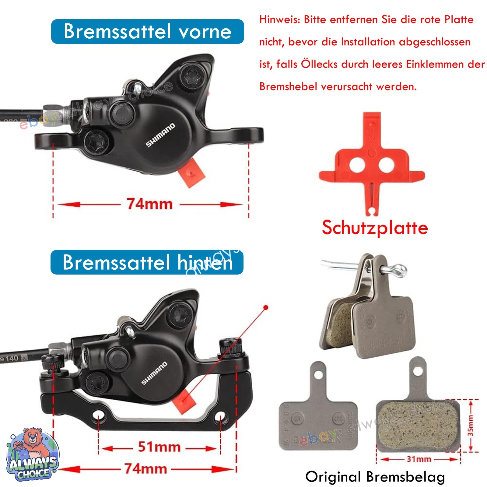 Shimano BR-MT200 Hydraulic 800/1550mm Front Rear Disc Brake Set