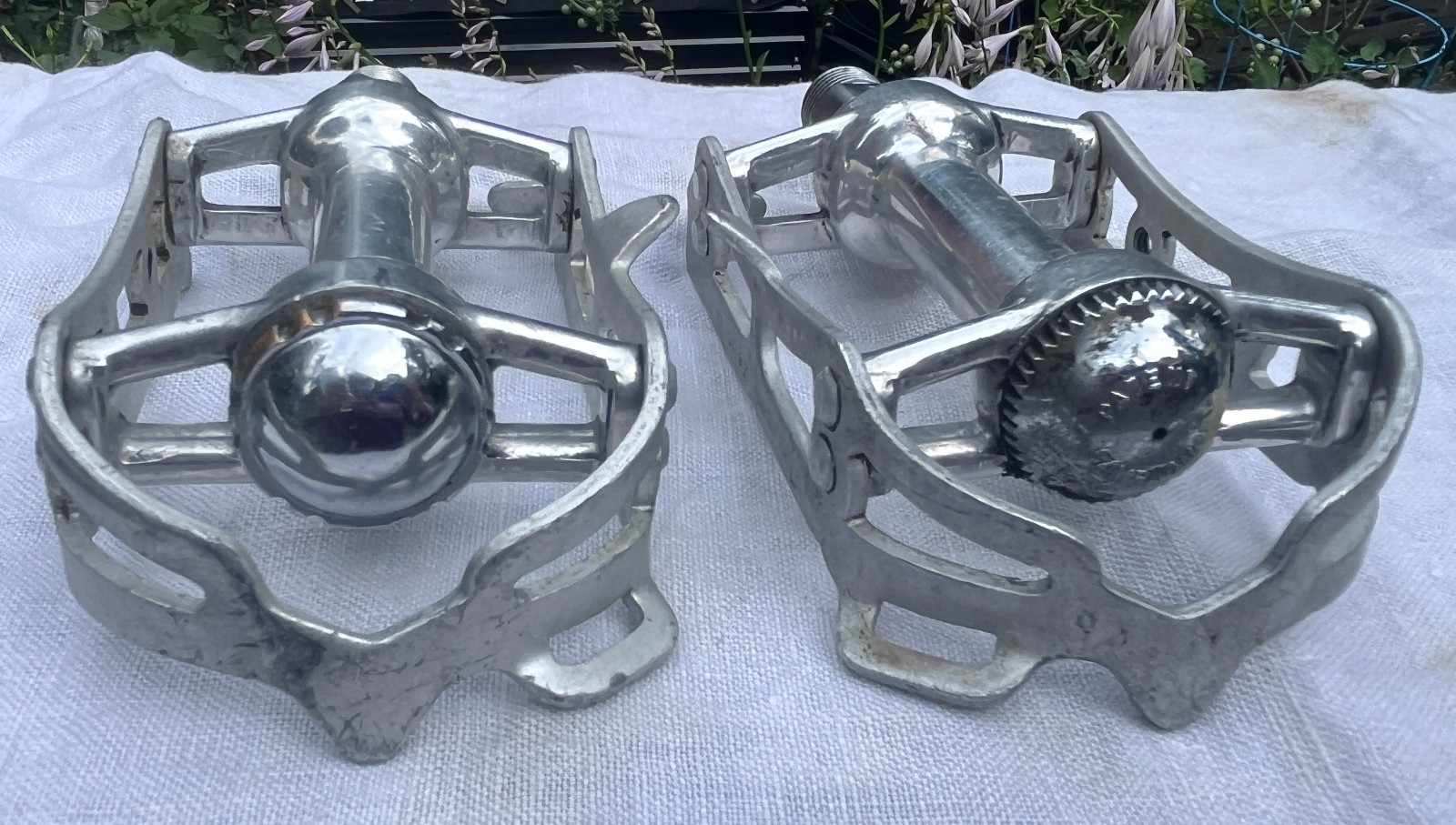 Zeus Gran Sport quill road pedals 9/16″ silver alloy vintage retro l’eroica bike
