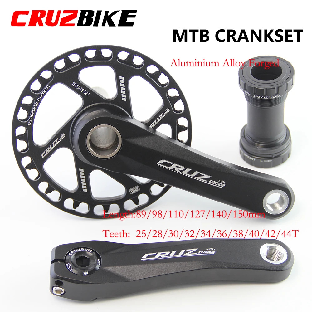 Kids Bicycle Cranksets 89/98/110/127/140/150mm Bike Crank 25-40T Chainwheel