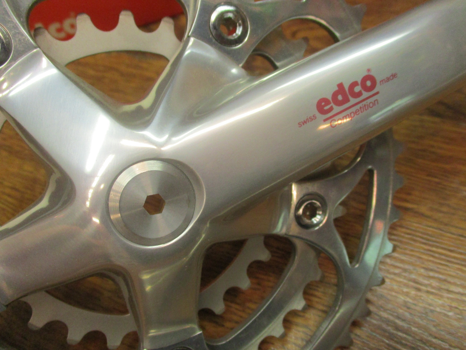 RARE NOS EDCO COMPETITION 175L 110/74 BCD 46/36/26 TRIPLE SQUARE TAPER CRANK SET