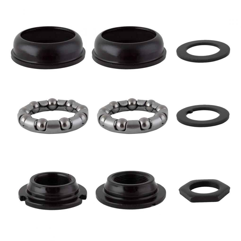 Sunlite One-Piece Crank Bearings 24 TPI Press Fit Bottom Bracket Cup Set Black