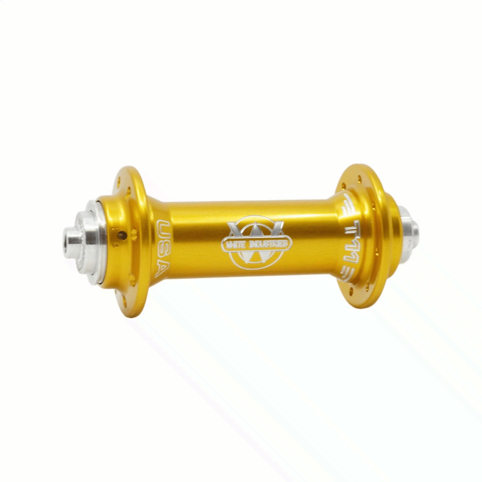 T11 Front Hub, Spoke Count 16, Color Gold, Axle Type QR x 100mm, Weight: 92g