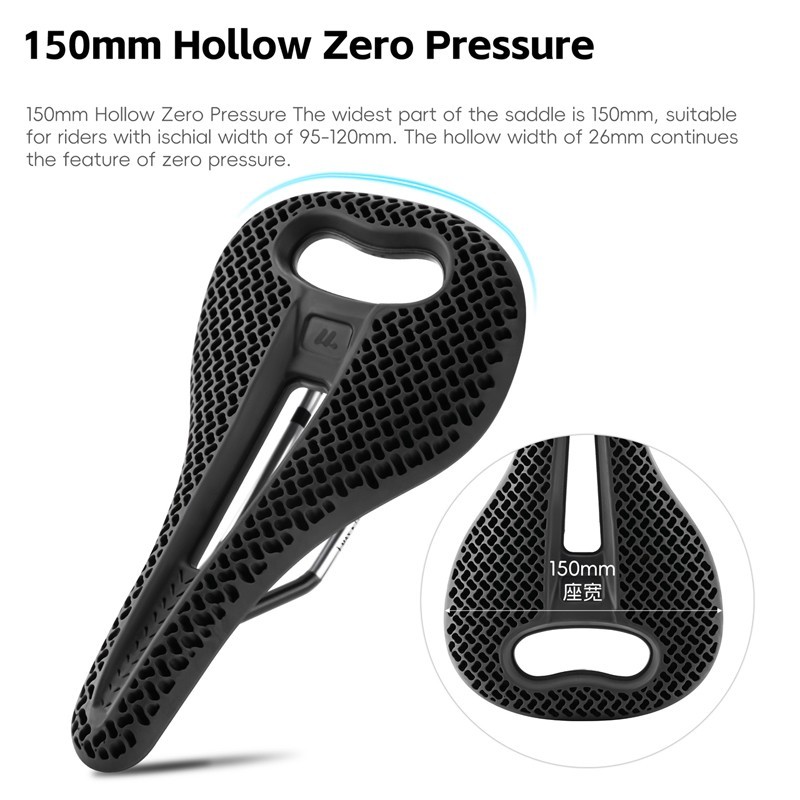 WEST BIKING Bicycle Saddle 3D Printed Honeycomb Cycling Road Bike Seat Cushion