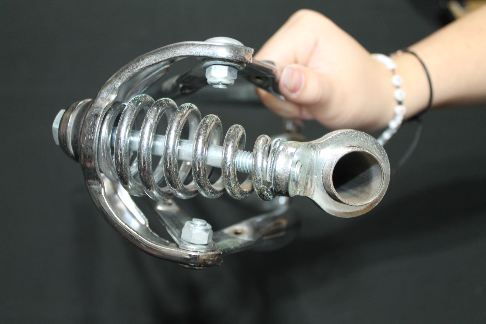 Vintage Chrome Springer Bicycle Front Fork Suspension Assembly Chopper Cruiser