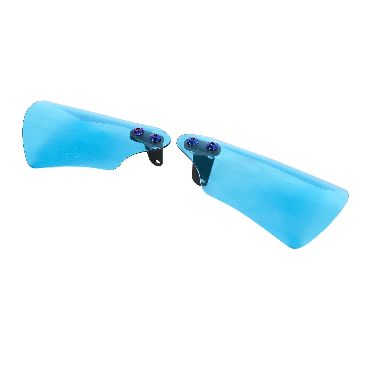 Blue Acrylic Hand Grips Windshield For Harley Touring FLHR FLTC Dyna FXDF FXDX