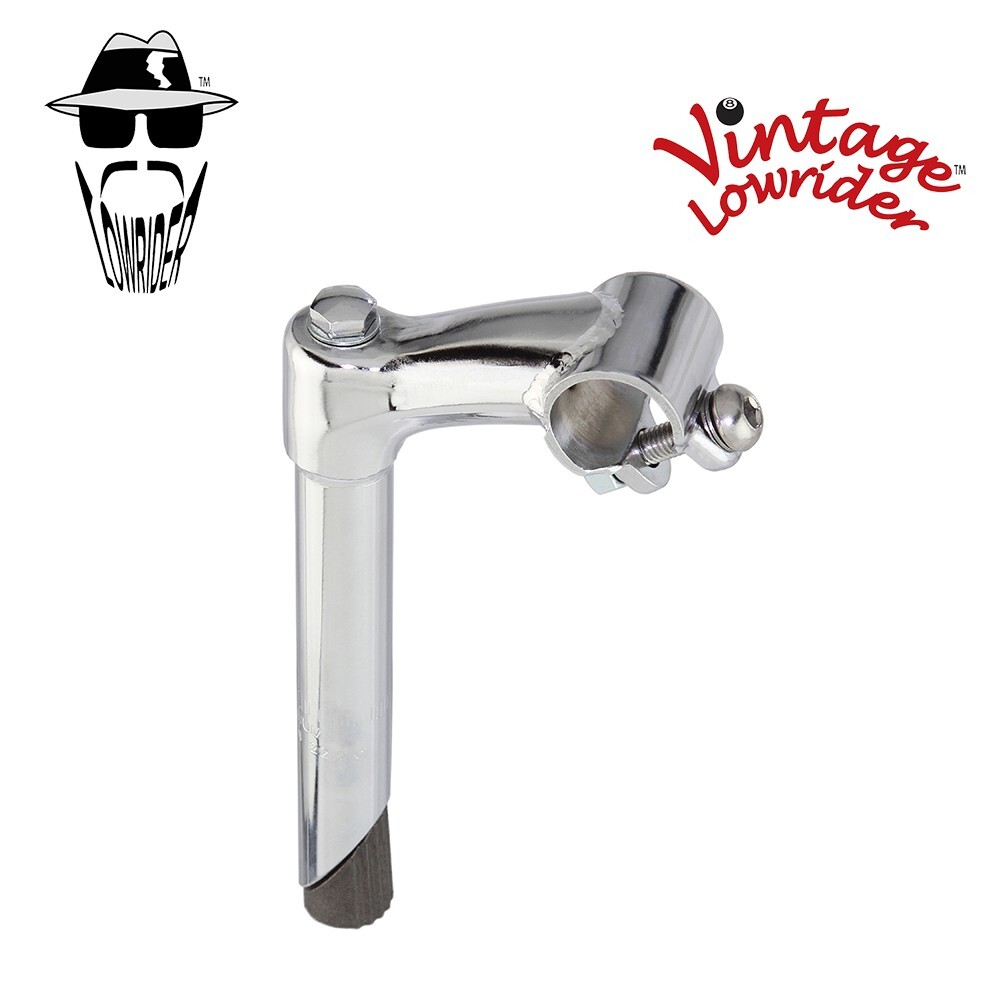 7″ LONG VINTAGE LOWRIDER STEEL STEM (SIZE 22.2MM) KP-2 IN CHROME.
