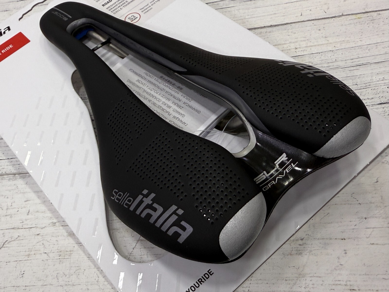 Selle Italia SLR Boost S3 130x248mm Gravel TI316 Superflow Saddle (Black)