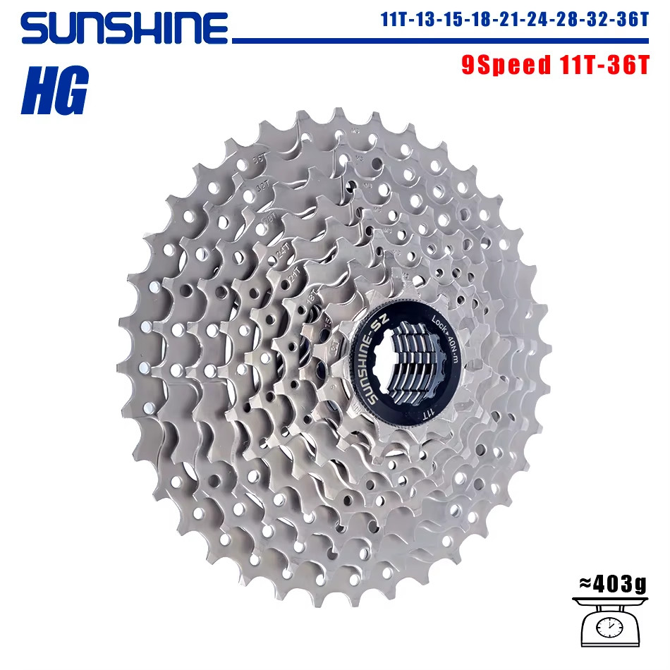 SUNSHINE Bicycle Cassette 8/9/10/11/12Speed Freewheel HG Structure Sprocket 32/3