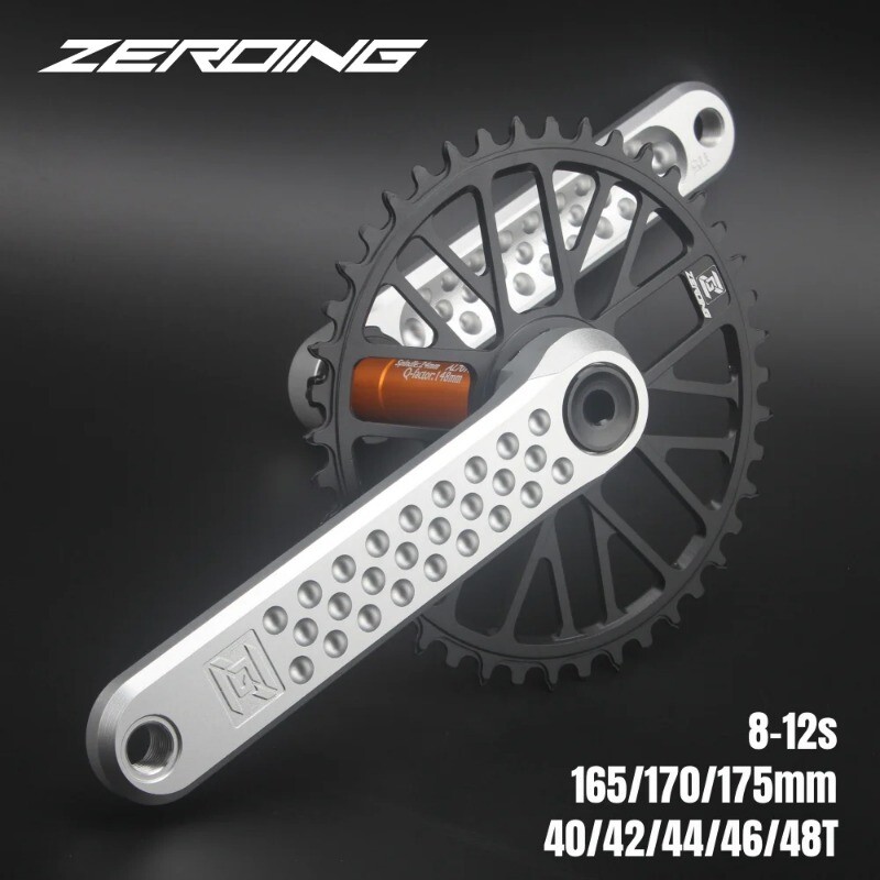 165/170/175mm Gravel Road Folding Bicycle Crankset with Single Chainring 40-46T