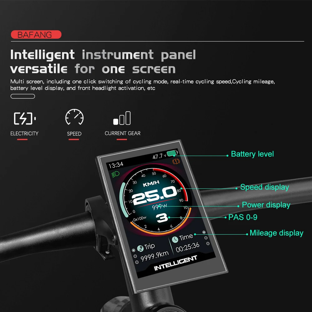 Electric Bicycle LCD P860C Display E-bike Intelligent LCD Screen for Mid Motor