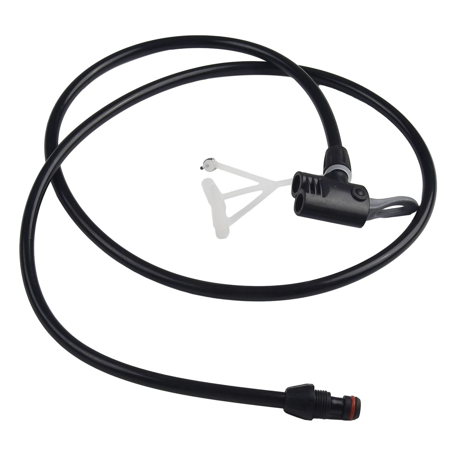 Convenient 125cm Bicycle Pump Tube Hose Extension for Multiple Nozzles