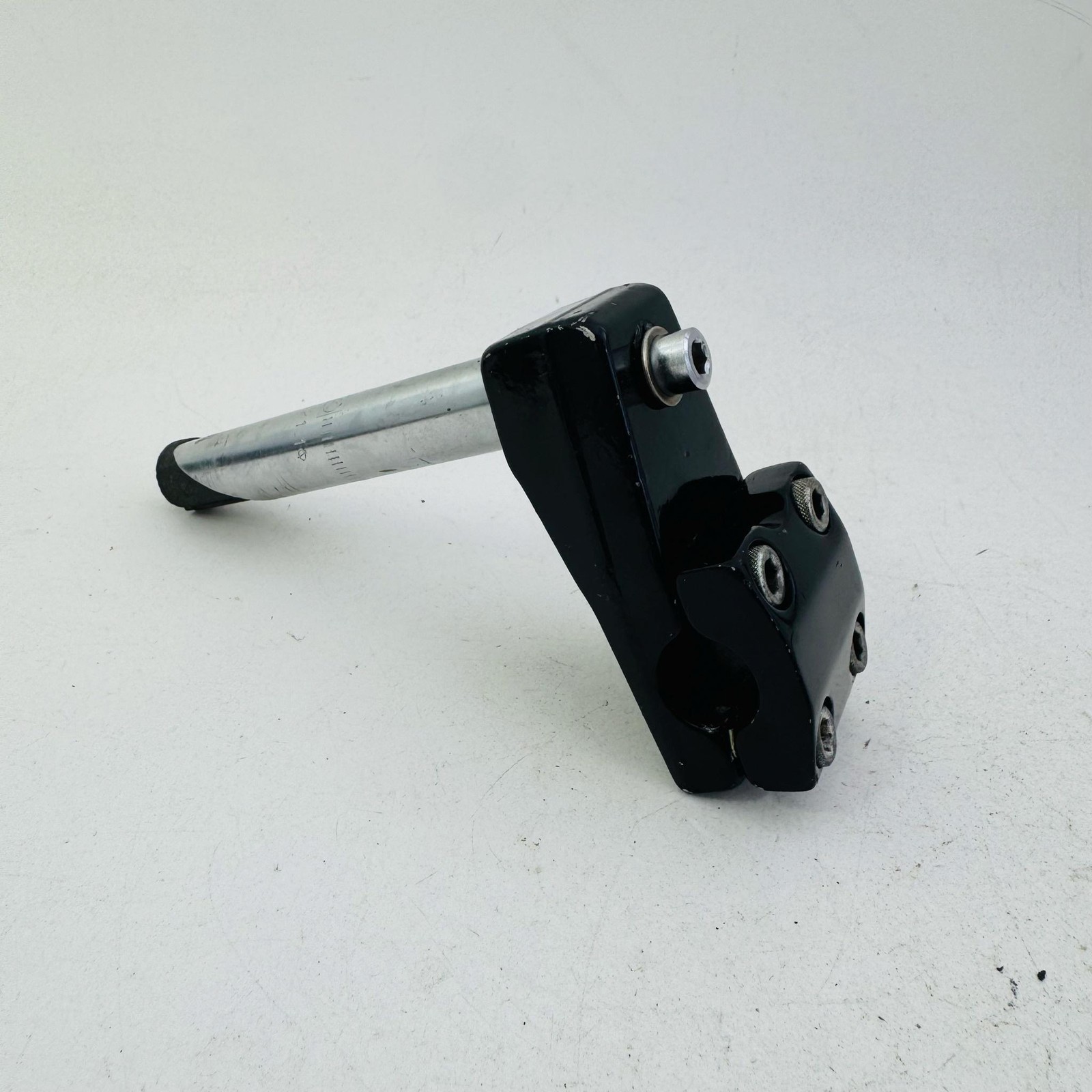 Vintage BMX Quill Handlebar Stem 21.1mm 4-Bolt Neck Black Steel Bike A05