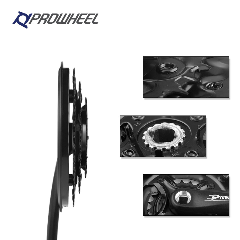 Prowheel Triple Cranksets 3*6/7/8 Spd Crank Arm 170mm MTB 24-34-42T W/ Chain Arm