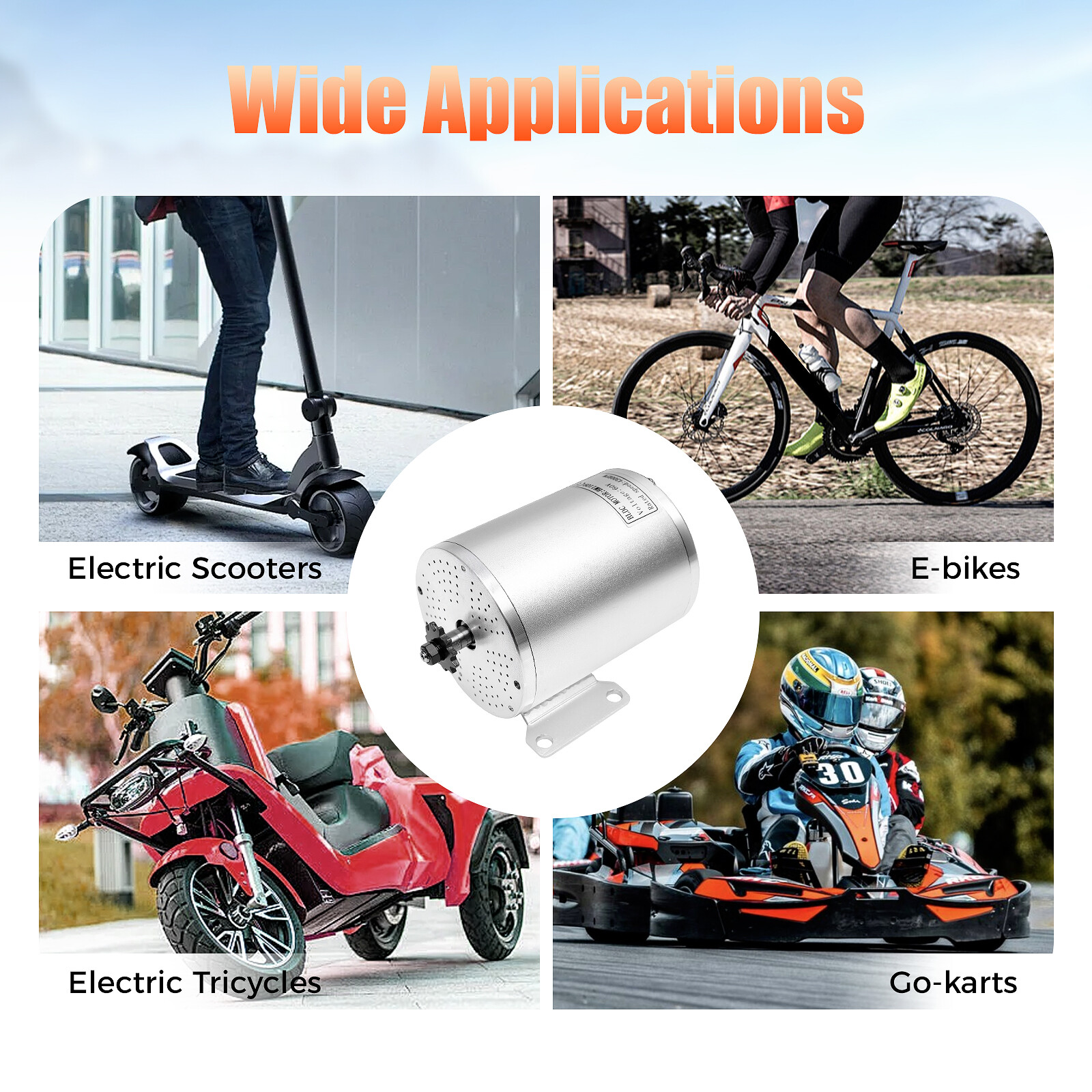60V 2000W BLDC Motor Kit And Brushless Controller Fits Electric Scooter Go Kart