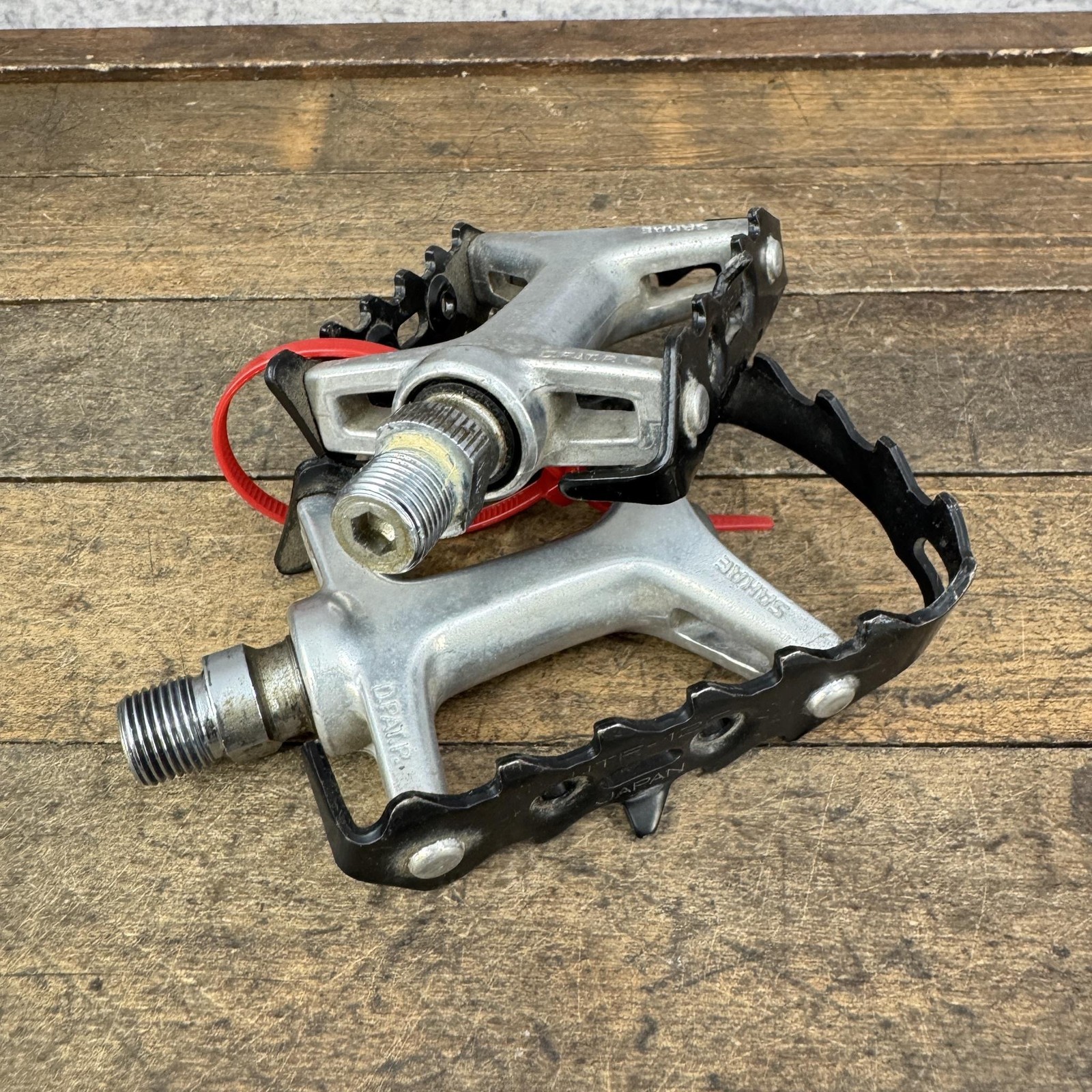 Vintage Sakae MTP-126 Pedals 9/16 Black Low Fat 90s MTB Pair 421g Japan