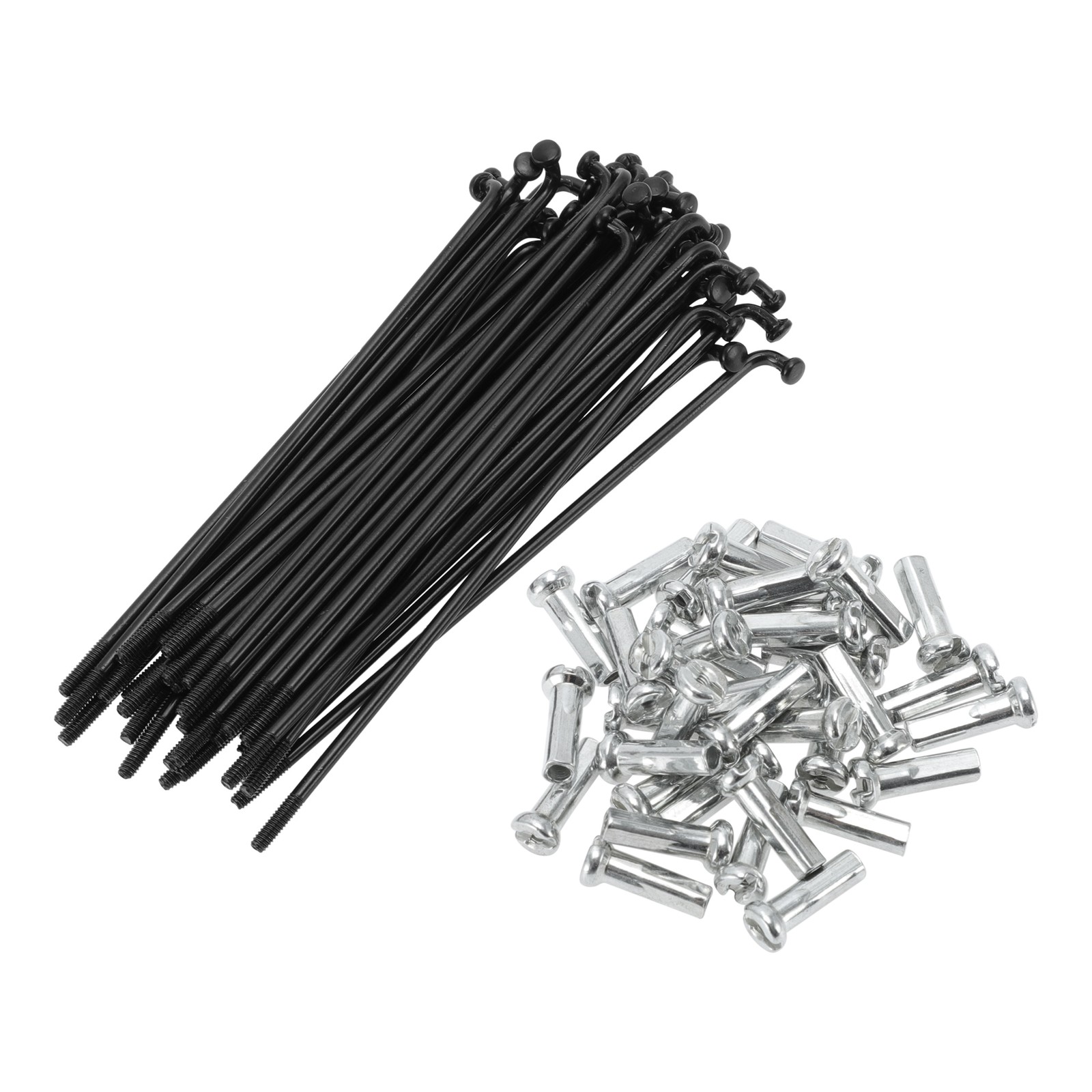 14G 89mm Length Bicycle Spokes Nipple Carbon Steel Black Universal