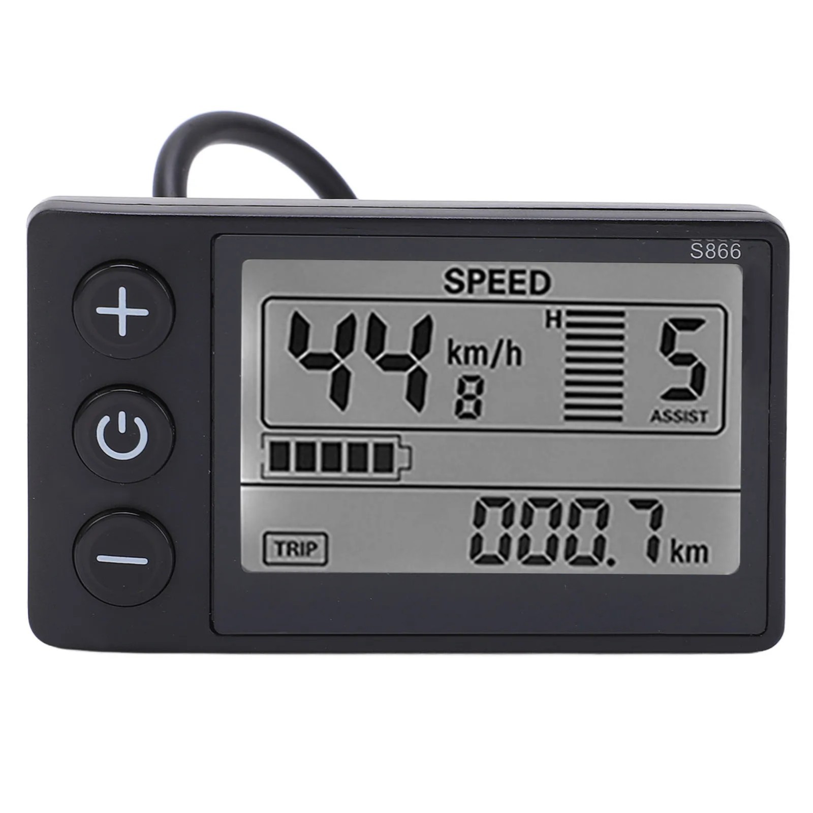 For E-bike Lcd Display 24V/36V/48V Mini E-Bicycle Electric Bike Speed Meter 2024