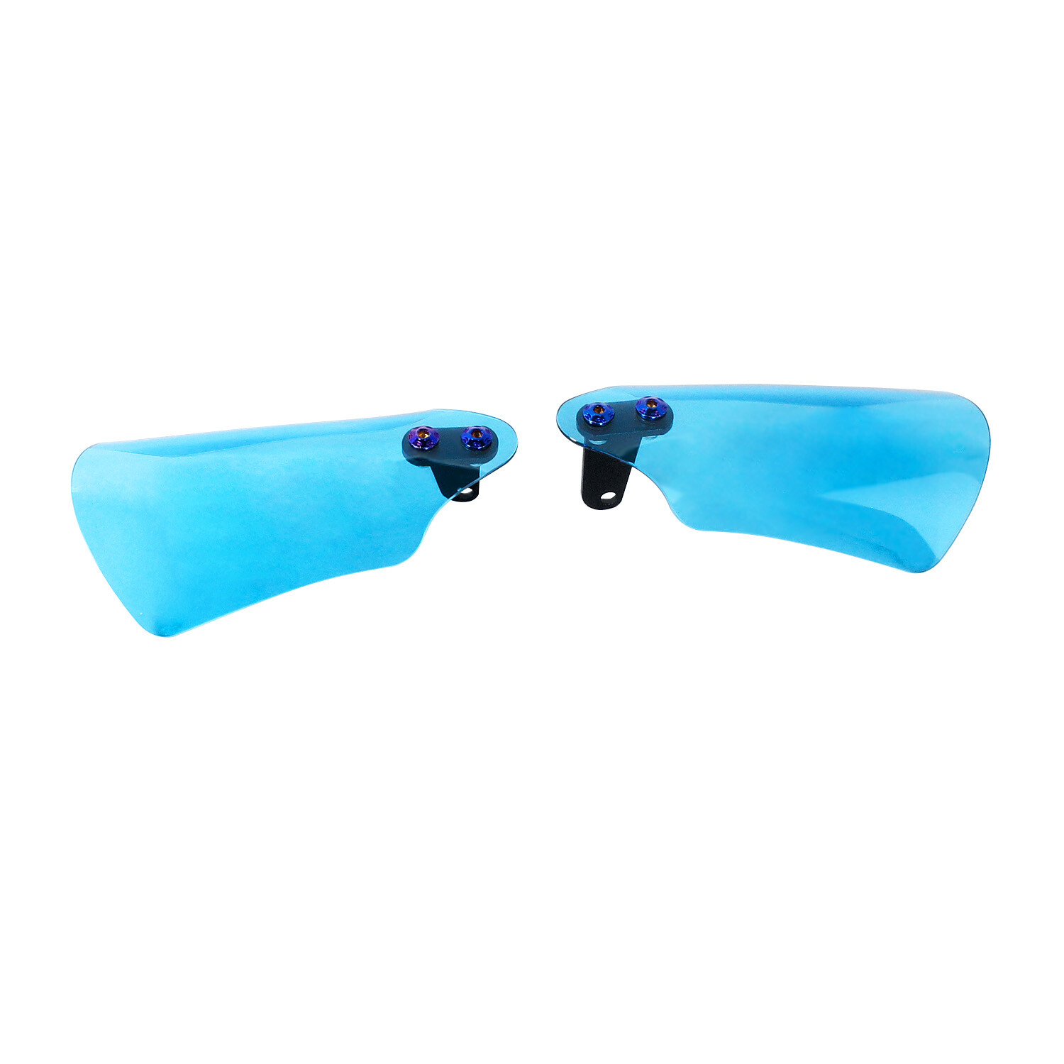 Blue Acrylic Hand Grips Windshield For Harley Touring FLHR FLTC Dyna FXDF FXDX