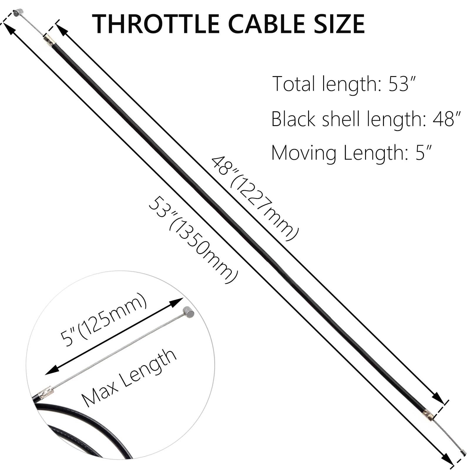 48 Inch Universal Throttle Cable Kit for Predator 212 CT200U Baja MB165 196cc…