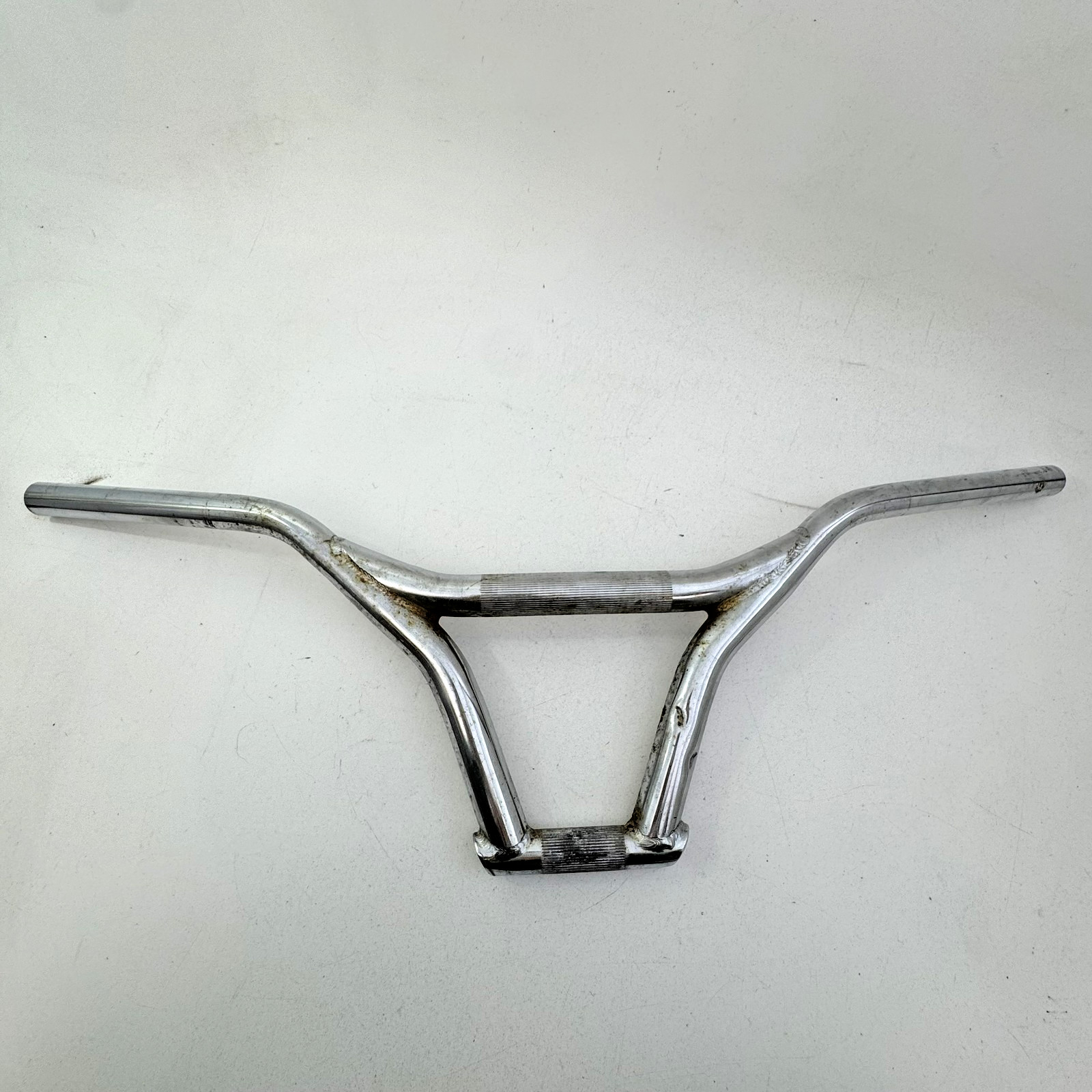 Vintage MX-52 BMX Handlebar Steel 22.2 Clamp Chrome Silver Old School B03