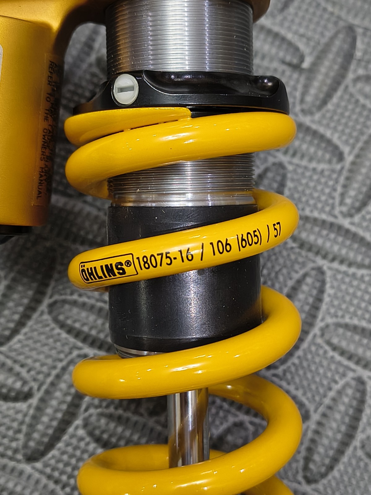Ohlins TTX Coil Rear Shock 185x55mm Trunnion Damper/458/480/605lbs Coil Spring