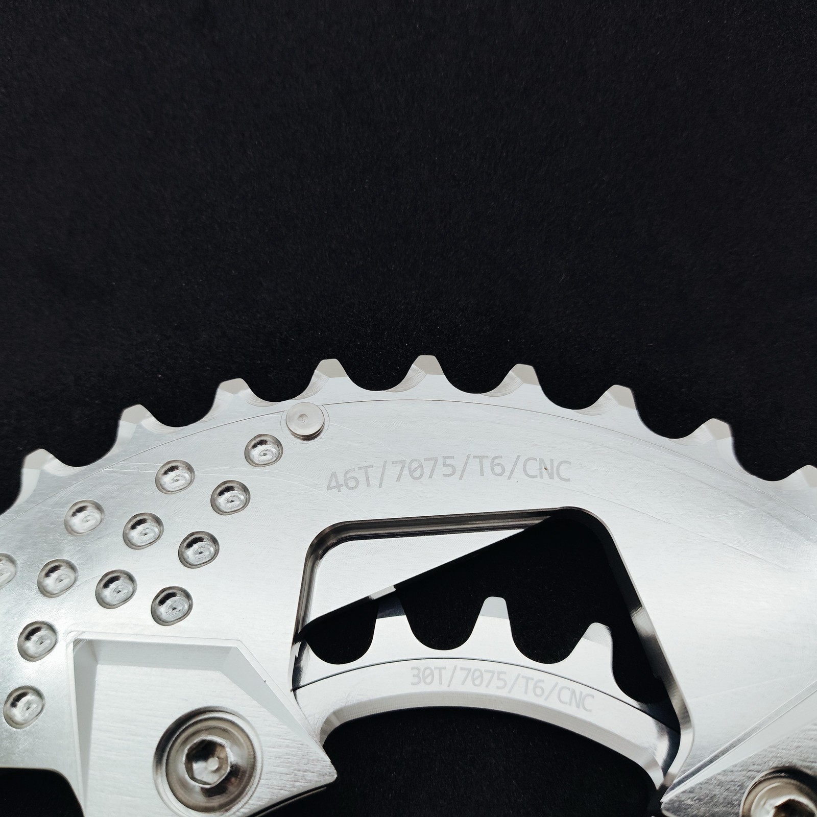 bikinGreen Oval CNC Chainring 46/30T For Shimano 4 Arm 10-12 Spd Road Cyclocross